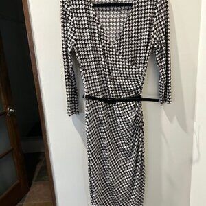 Ralph Lauren black and white checkered dress. Small